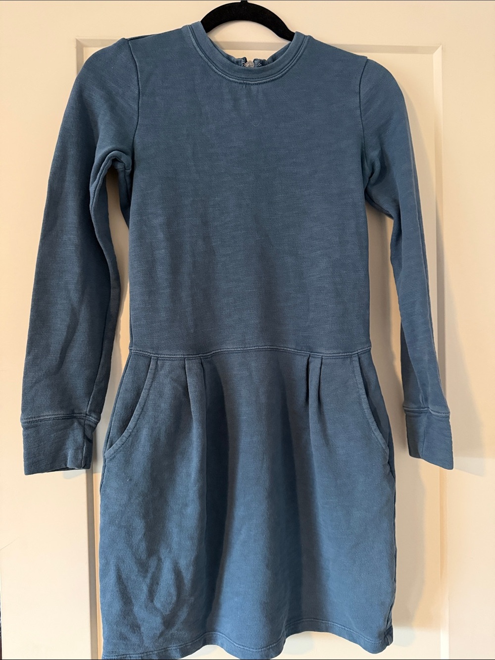 Womens Gap Blue Long-Sleeve Knit Dress